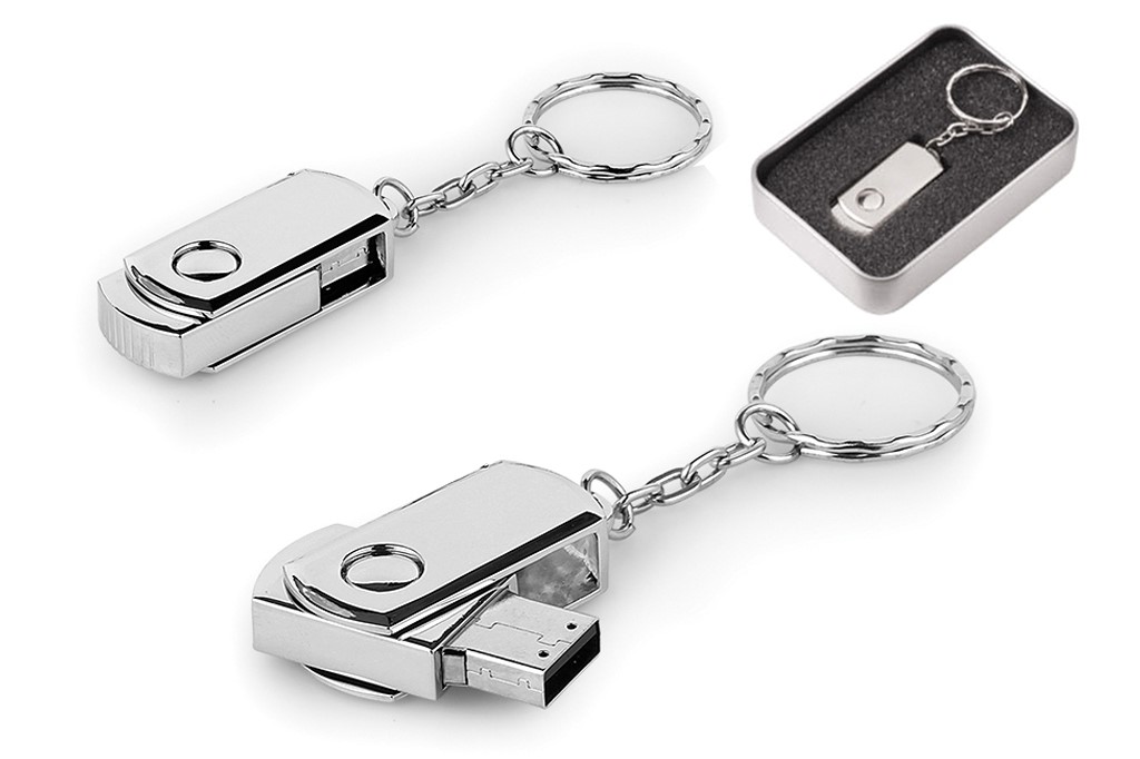 SRF201112C Döner Kapaklı Metal Anahtarlık USB Bellek 32 GB